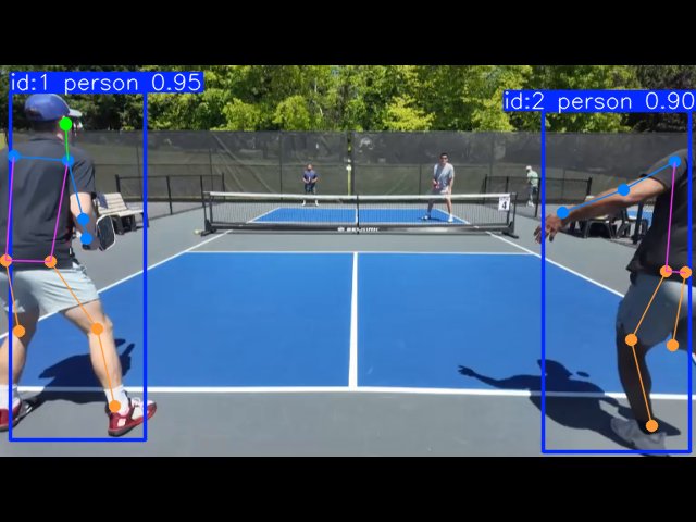 Pose skeleton overlay